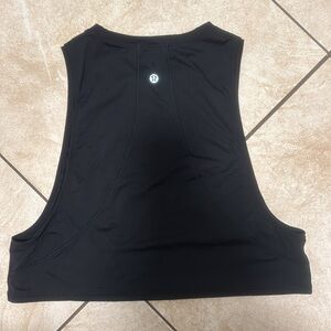 Lululemon cropped tank top, black, size 6